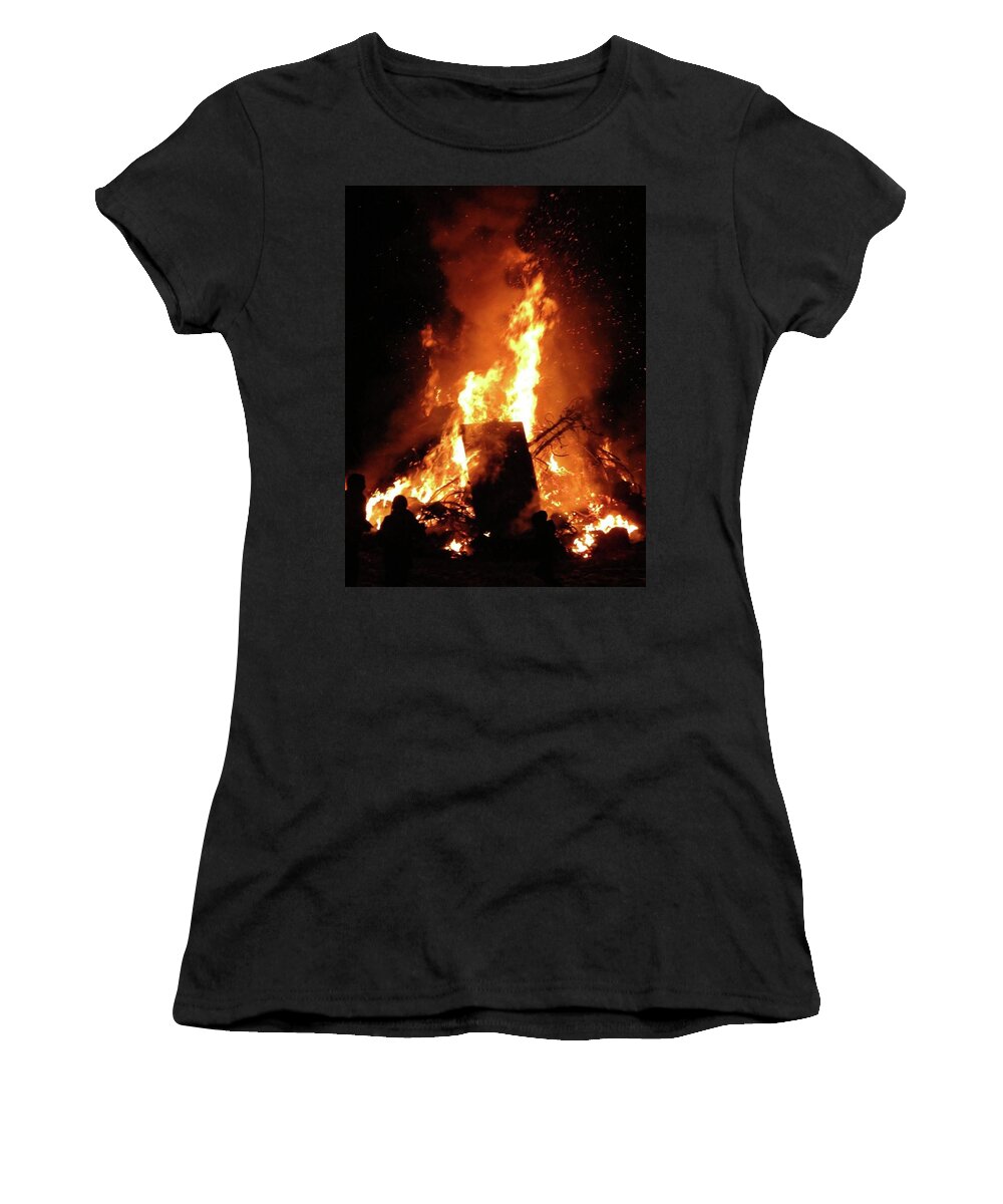 Bonfire Women's T-Shirt featuring the photograph Full Bonfire by Azthet Photography