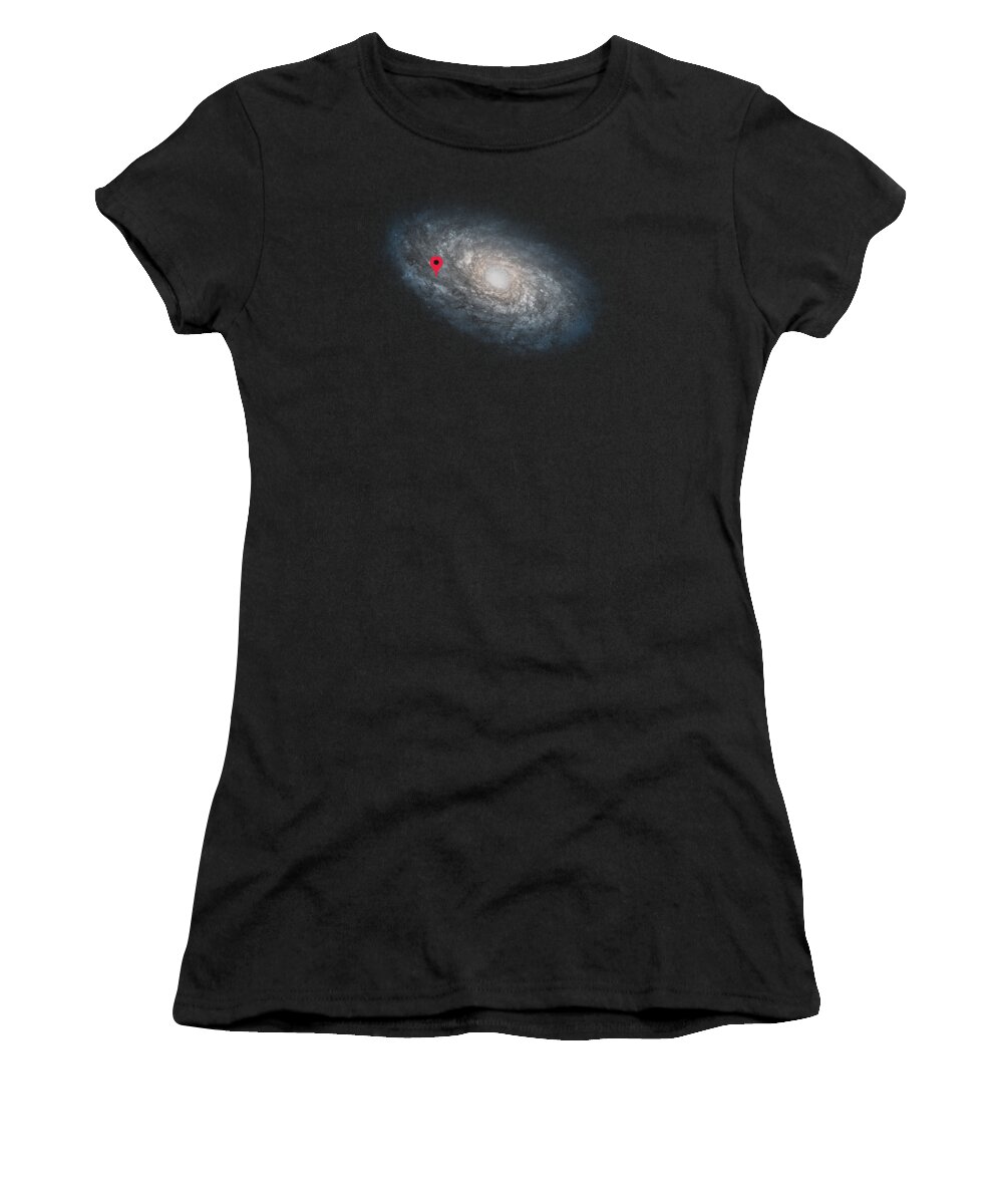 Tilt Shift Women's T-Shirt featuring the photograph Funny Astronomy Universe Nerd Geek Humor by Philipp Rietz