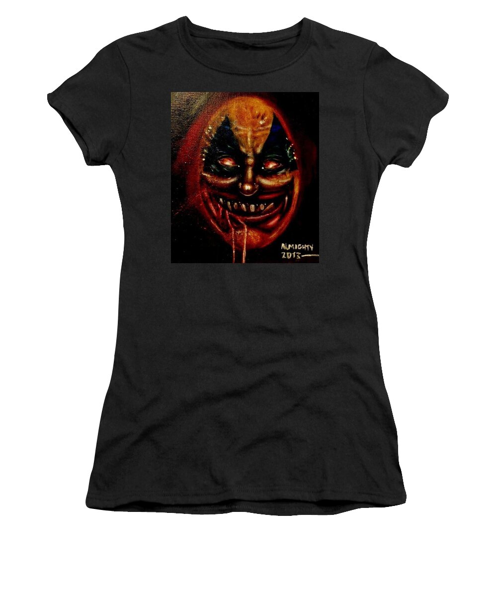 John Wayne Gacy Women's T-Shirt featuring the painting Gacy In Hell by Ryan Almighty