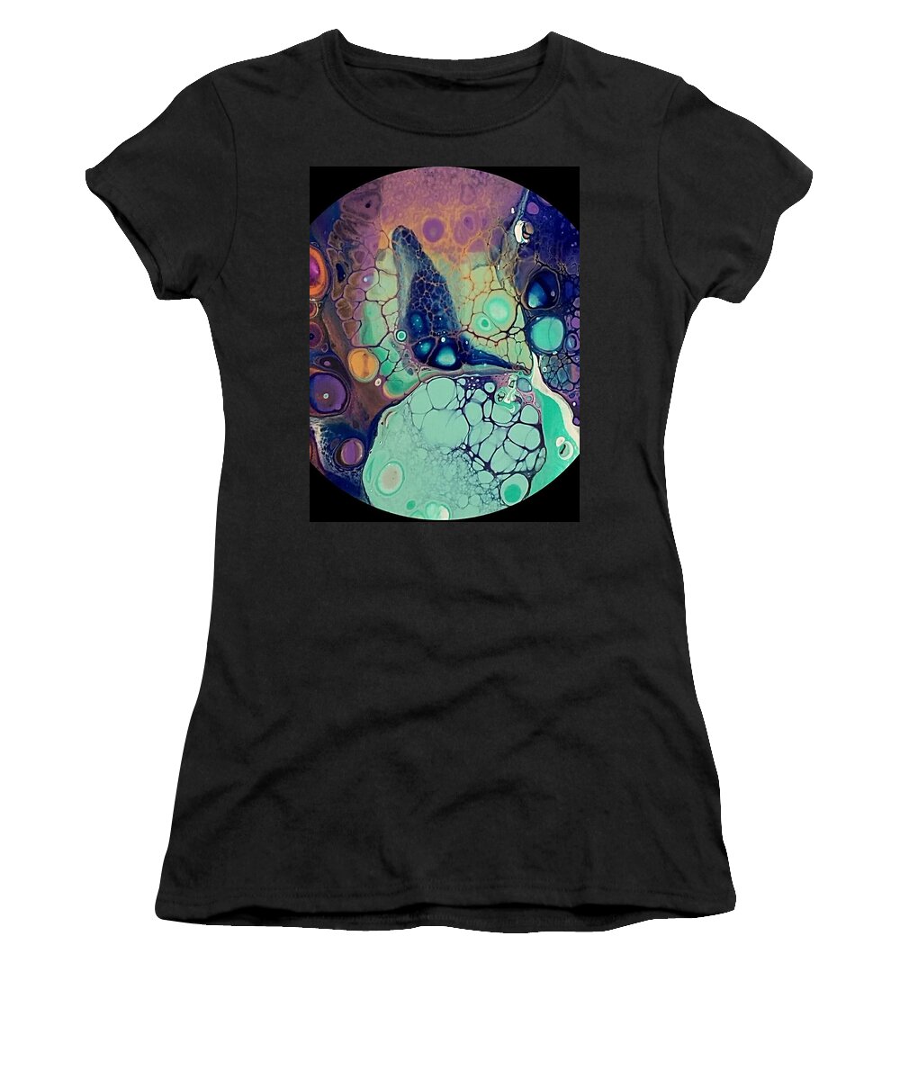 Galaxy Women's T-Shirt featuring the painting Galaxy Butterfly by Alexis King-Glandon