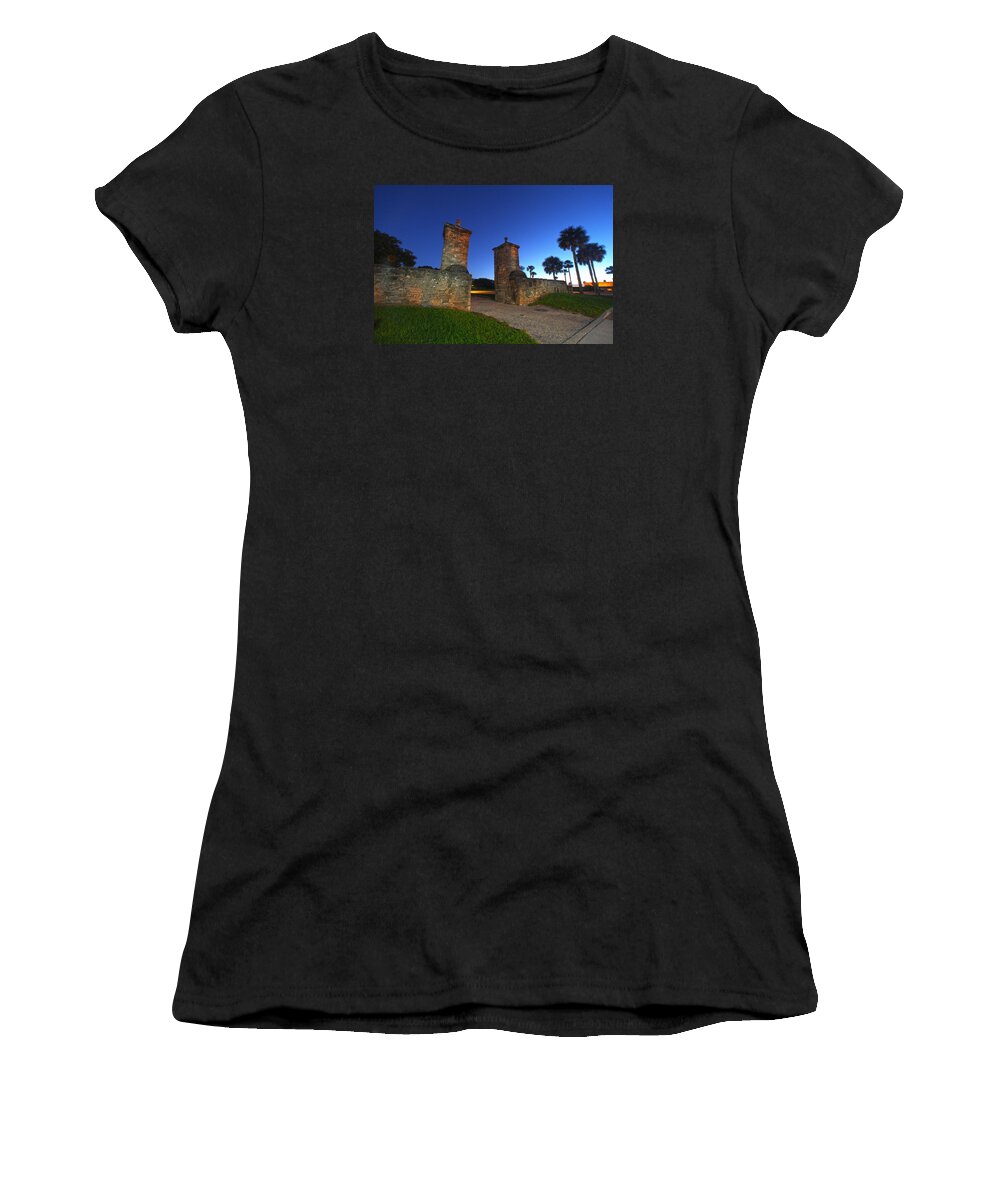 St. Augustine Women's T-Shirt featuring the photograph Gates of the City by Robert Och