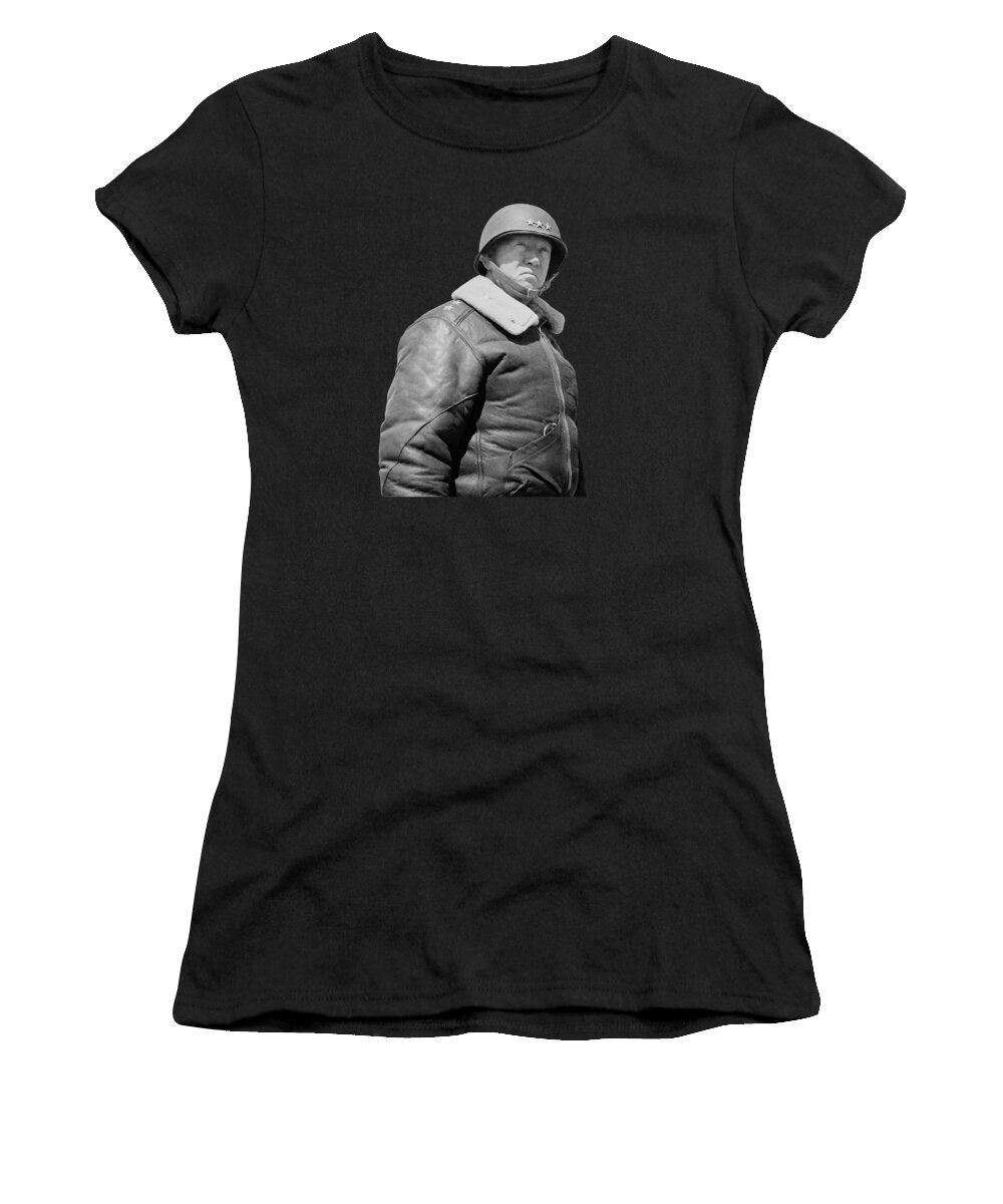 General Patton Women's T-Shirt featuring the photograph General George S. Patton by War Is Hell Store