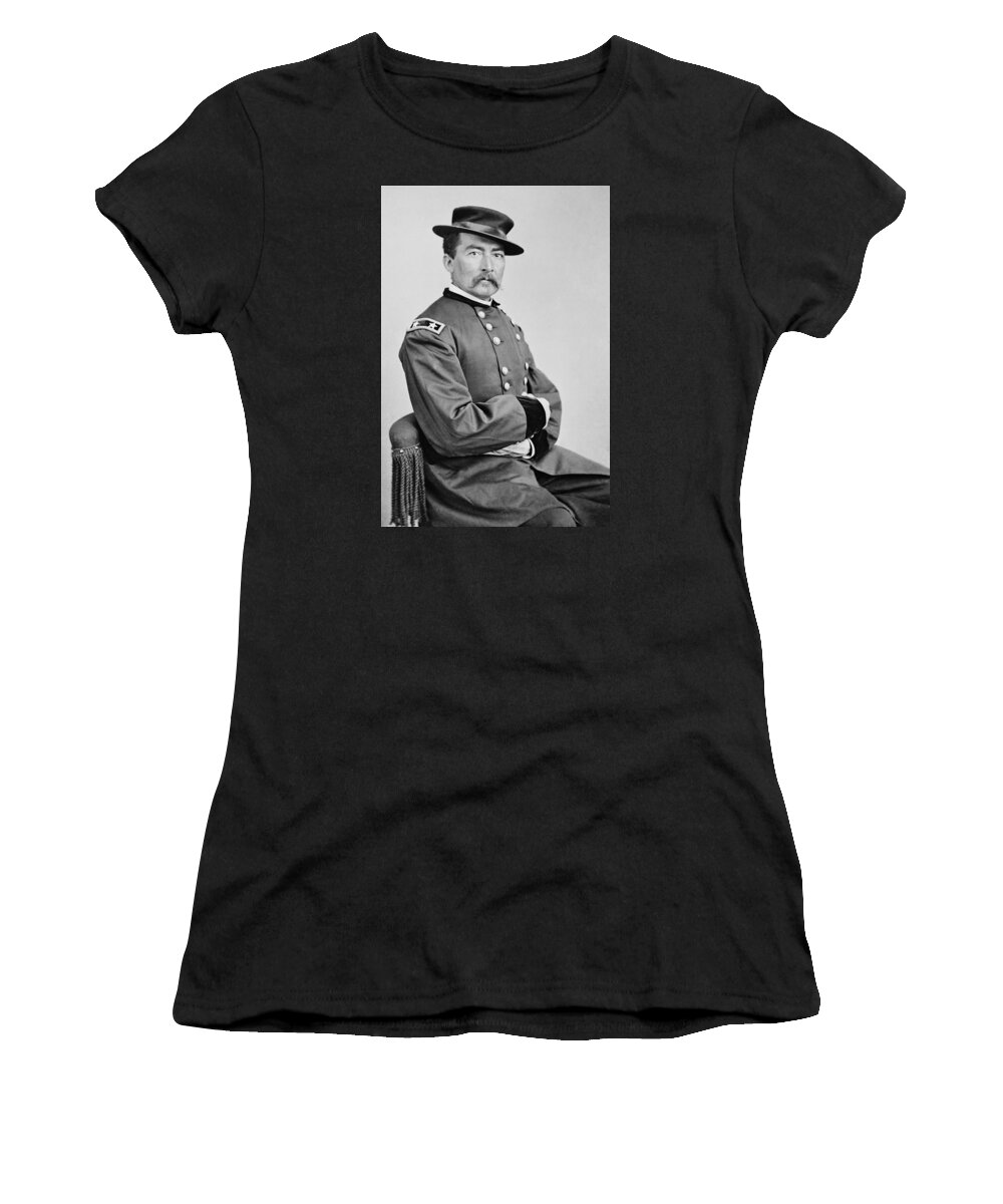 Philip Sheridan Women's T-Shirt featuring the photograph General Philip Sheridan - Union Civil War by War Is Hell Store