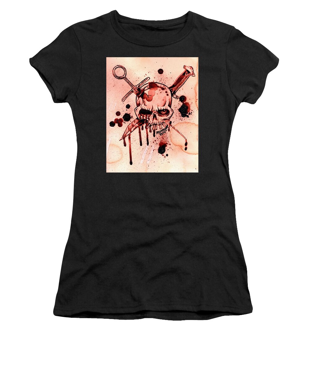  Women's T-Shirt featuring the painting GG Allin / Murder Junkies Logo by Ryan Almighty