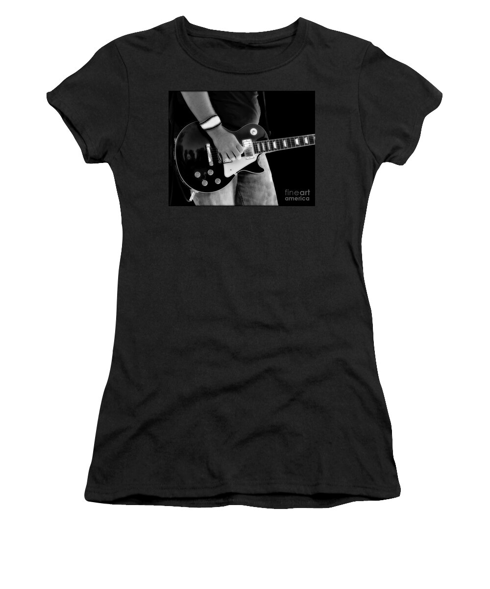 Gibson Women's T-Shirt featuring the photograph Gibson Les Paul Guitar by Randy Steele