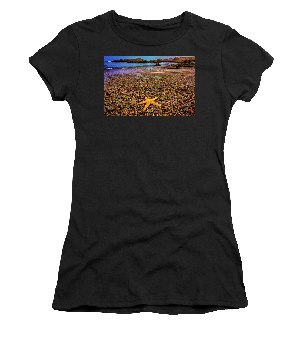 Starfish Women's T-Shirt featuring the photograph Glass Beach Starfish by Garry Gay