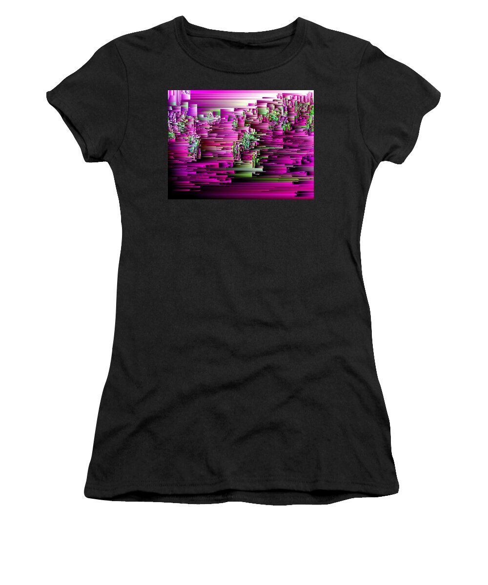 Glitch Women's T-Shirt featuring the digital art Glitchtastic - Pixel Art by Jennifer Walsh