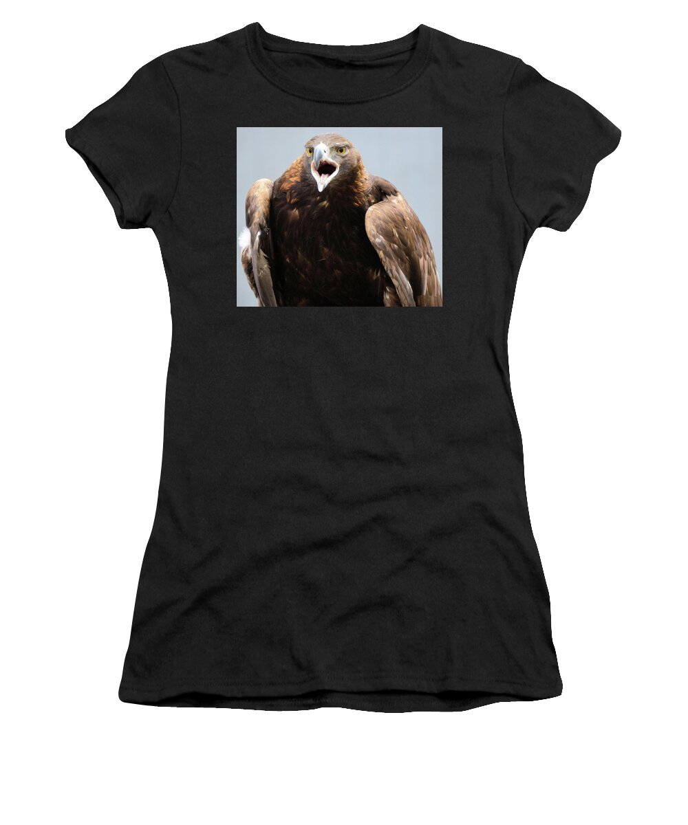 Eagles Women's T-Shirt featuring the photograph Golden Eagle by Charles HALL