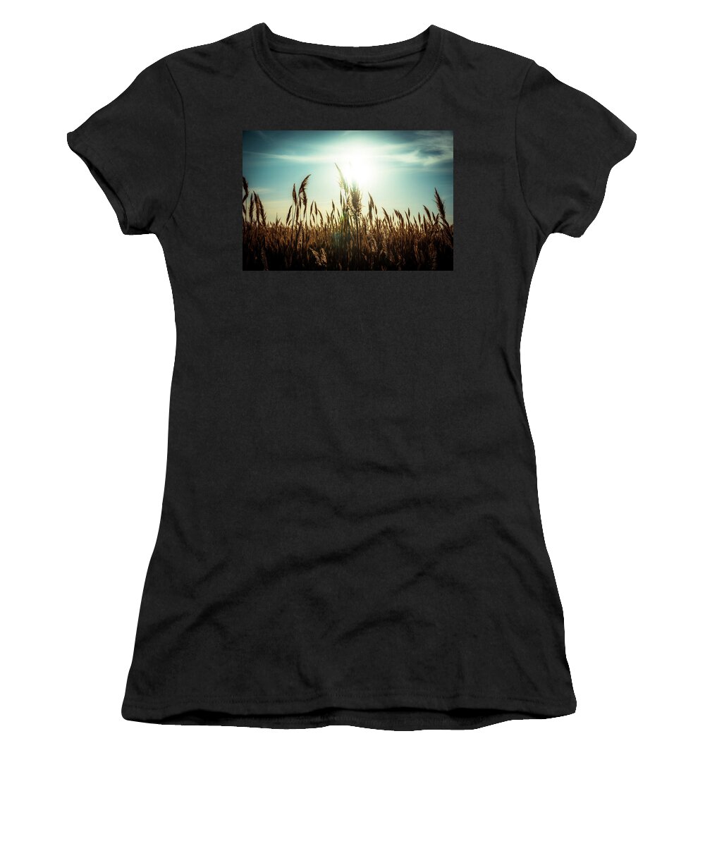 Sunset Women's T-Shirt featuring the photograph Golden Hour 4 by Lilia S