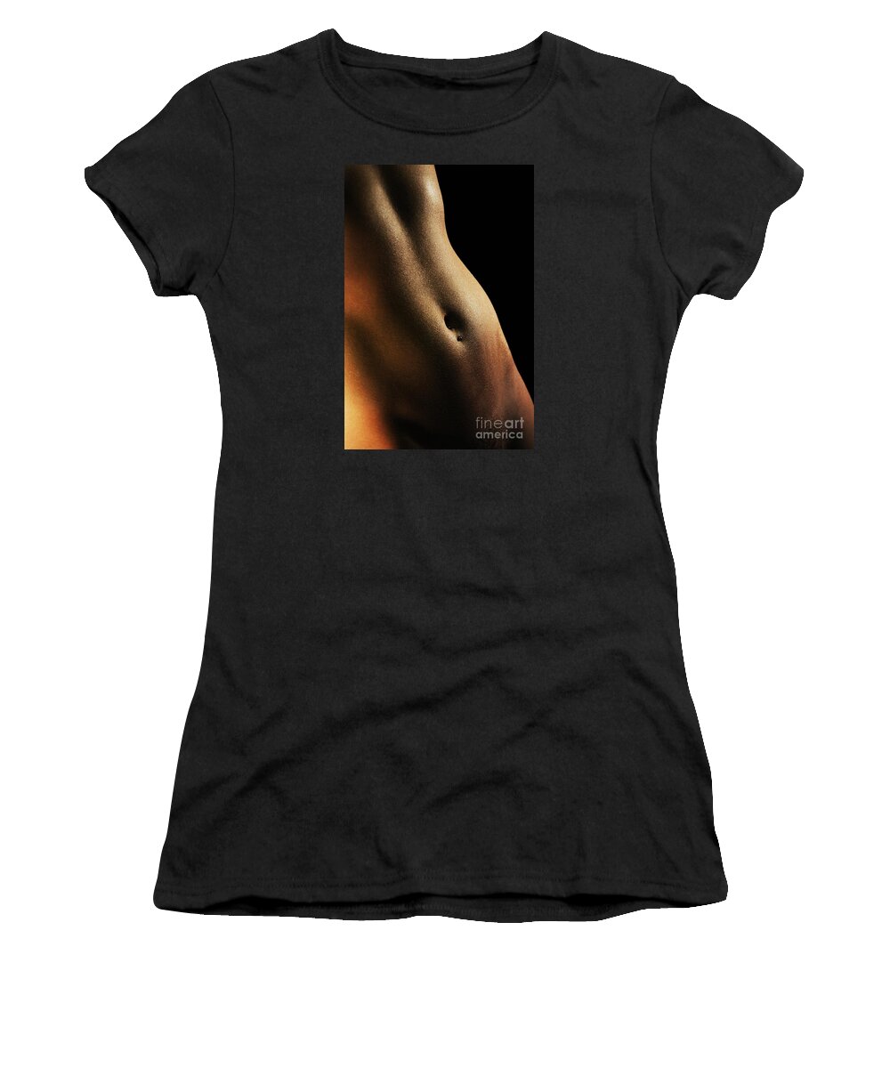 Artistic Women's T-Shirt featuring the photograph Golden tan by Robert WK Clark