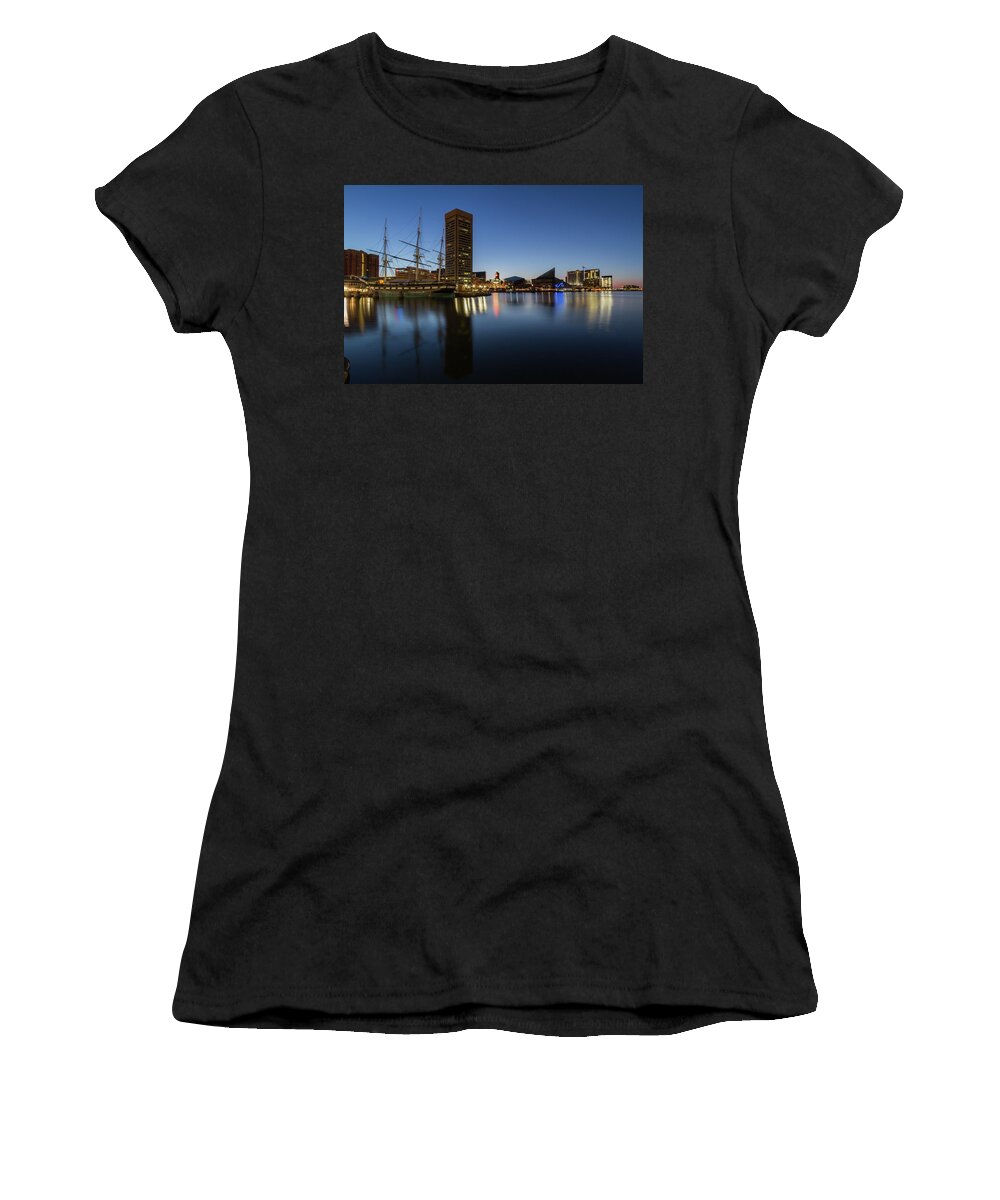 Baltimore Women's T-Shirt featuring the photograph Good Morning Baltimore by Darryl Hendricks