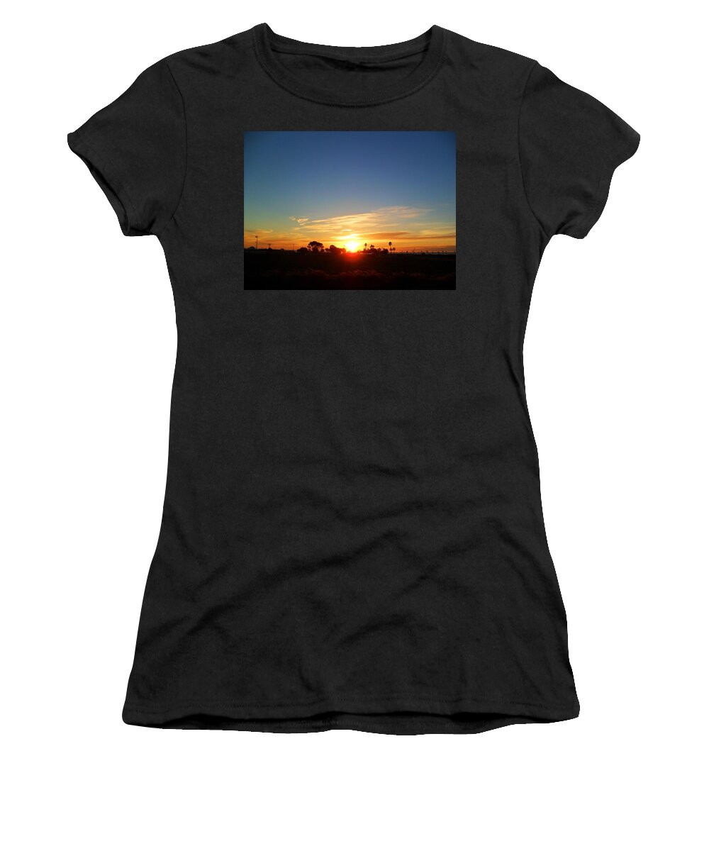 Shadow Women's T-Shirt featuring the photograph Good night sun by Maria Aduke Alabi