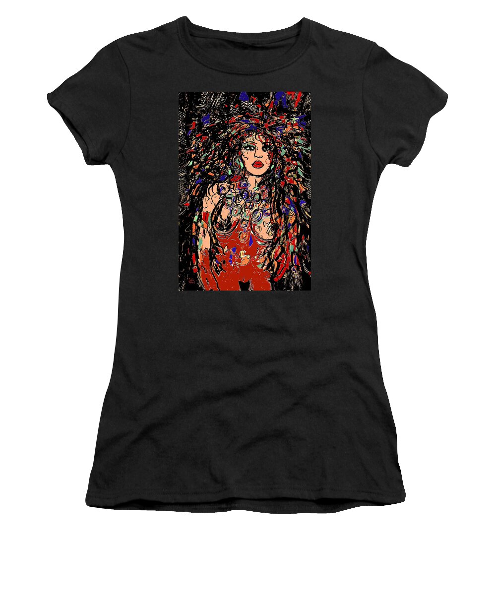 Gorgeous Woman Women's T-Shirt featuring the mixed media Gorgeous by Natalie Holland