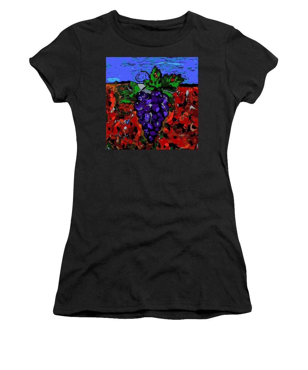 Grapes Women's T-Shirt featuring the digital art Grape Jazz digital by Neal Barbosa