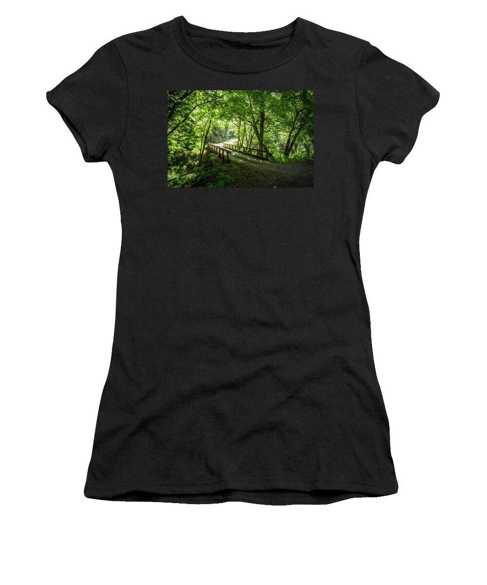 Nature Women's T-Shirt featuring the photograph Green Nature Bridge by Bryant Coffey