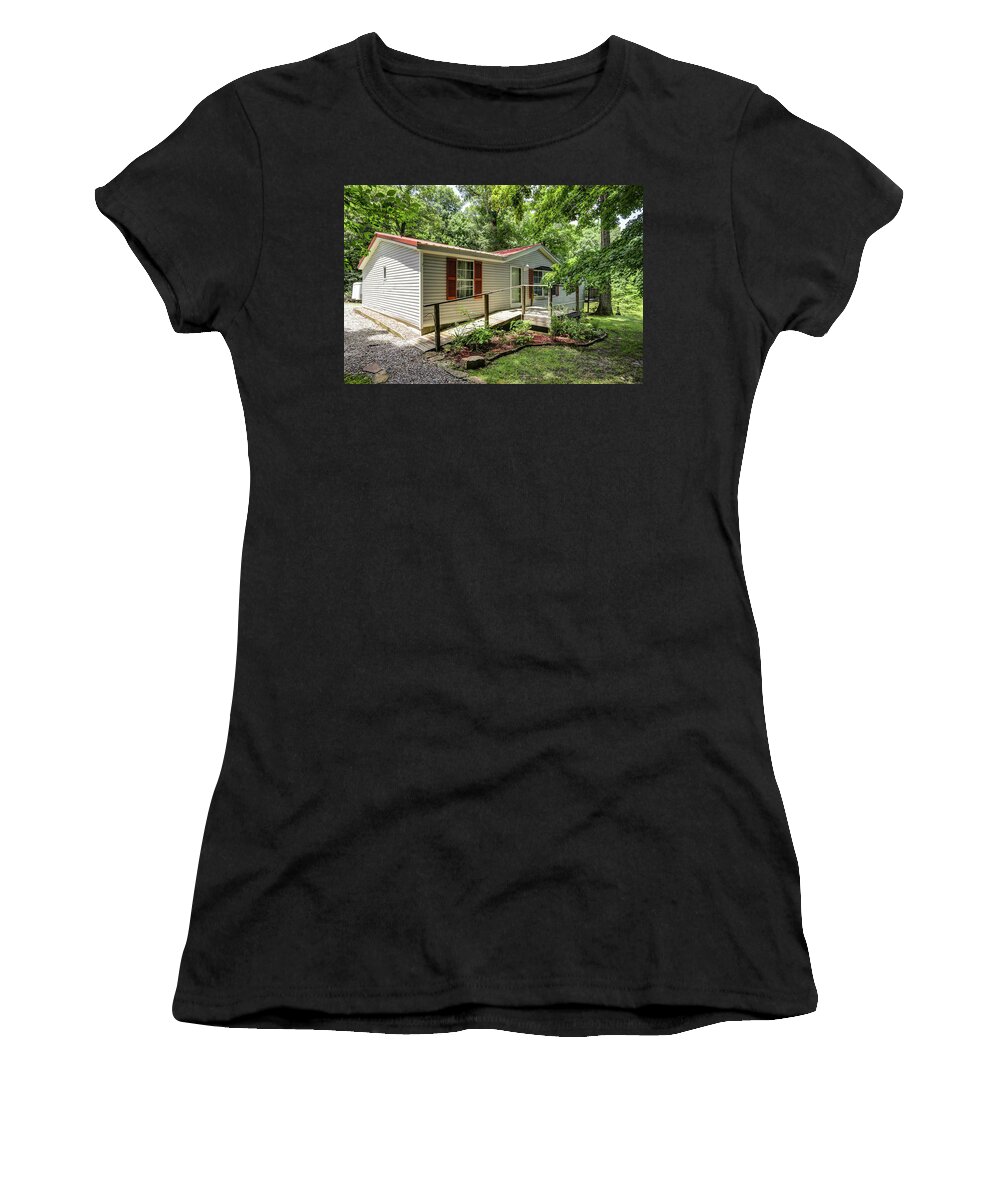 Real Estate Photography Women's T-Shirt featuring the photograph Guest house at Burns Rd by Jeff Kurtz