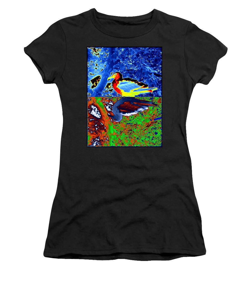 Seagull Women's T-Shirt featuring the digital art Gulls by Tim Allen