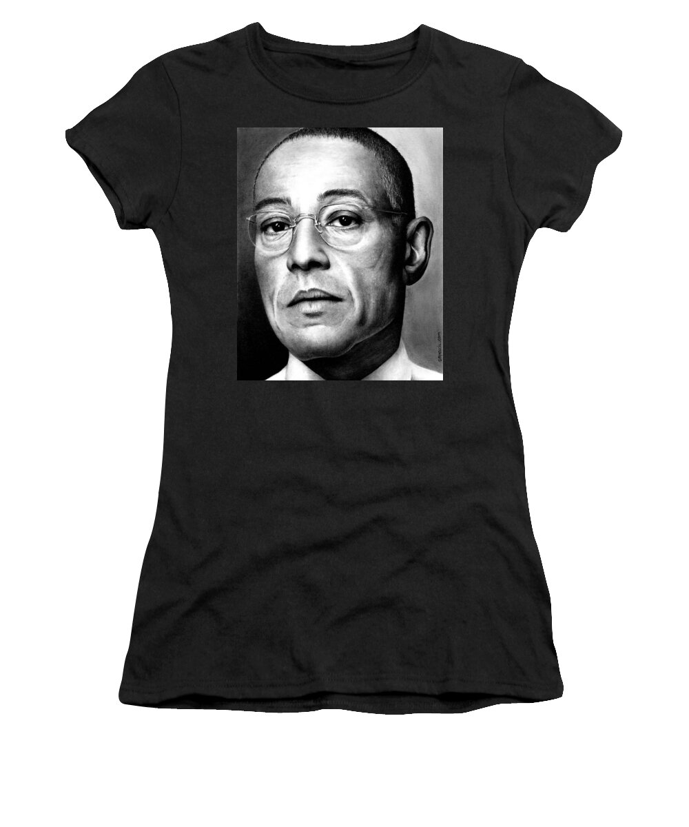 Giancarlo Esposito Women's T-Shirt featuring the drawing Gustavo Fring by Rick Fortson