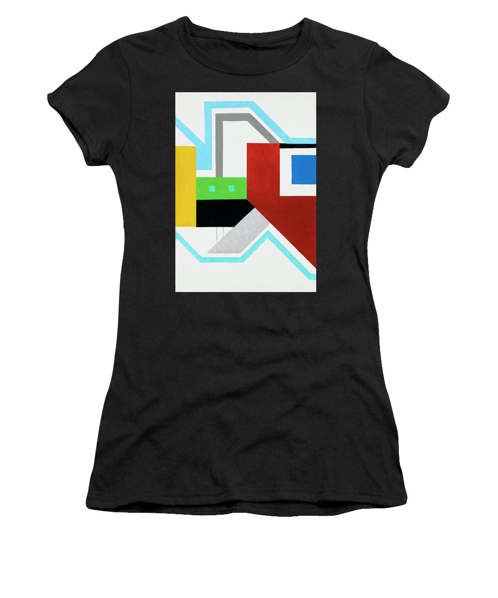 Abstract Women's T-Shirt featuring the painting Halleluja - Part IV by Willy Wiedmann