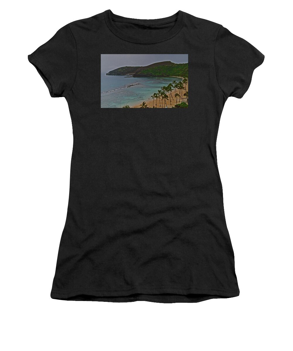 Beach Women's T-Shirt featuring the photograph Hanauma Bay, Oahu ,Hawaii by Bess Carter