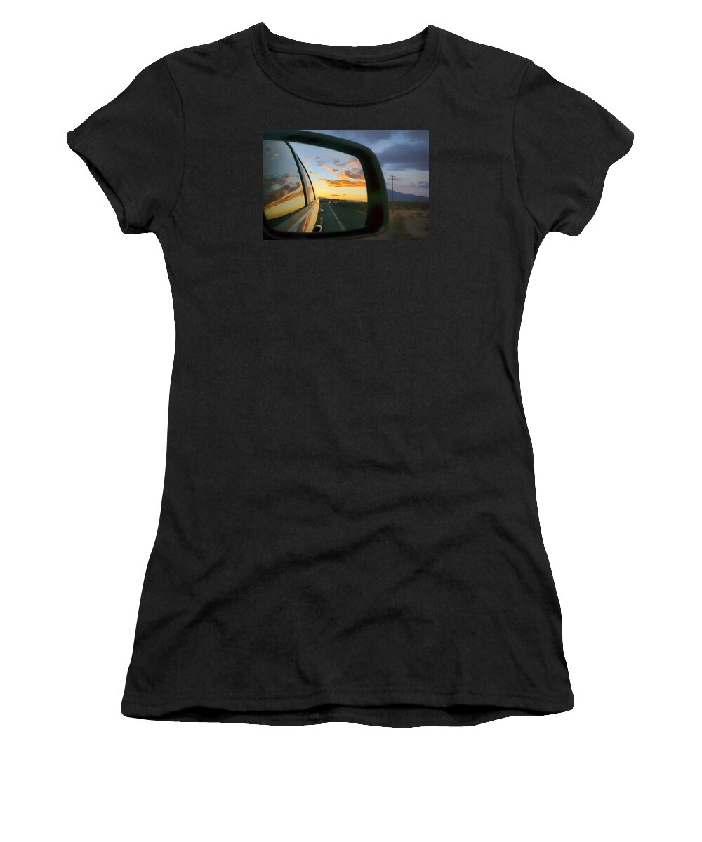 Sunset Women's T-Shirt featuring the photograph Heading East in the West - Nevada Sunset by Nikolyn McDonald