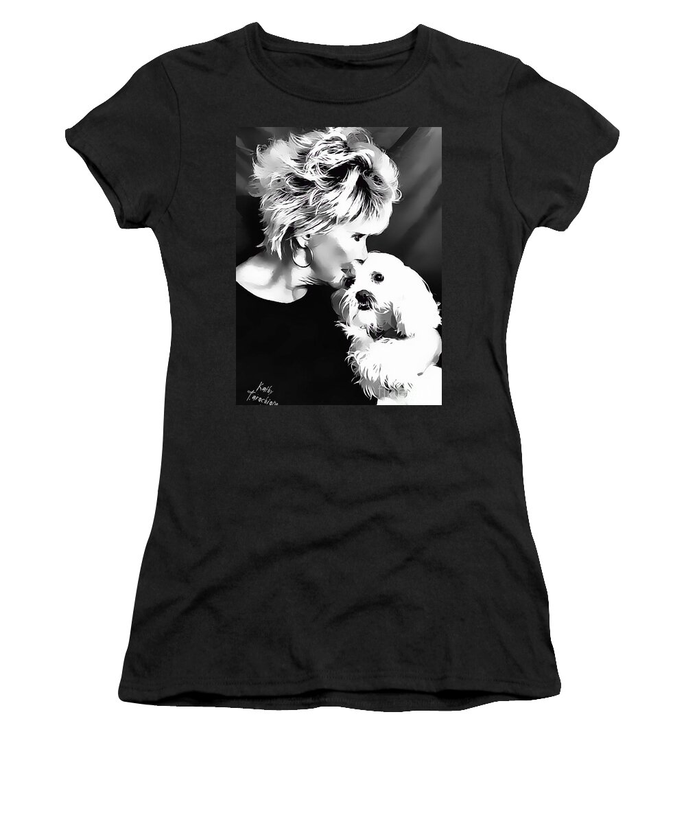 Dog Women's T-Shirt featuring the digital art Healing by Kathy Tarochione