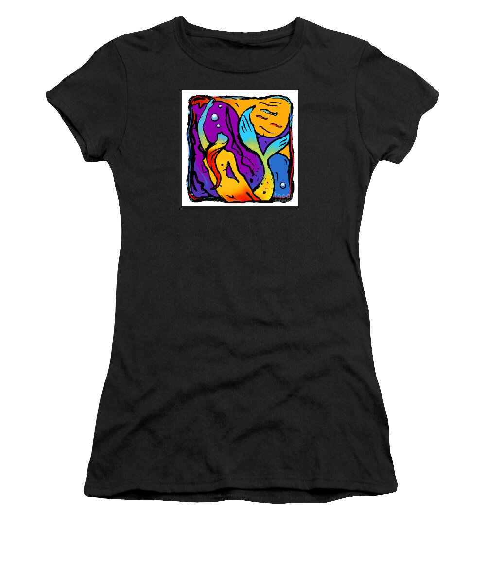 Mermaid Women's T-Shirt featuring the digital art Hearing The Siren Call by James Temple