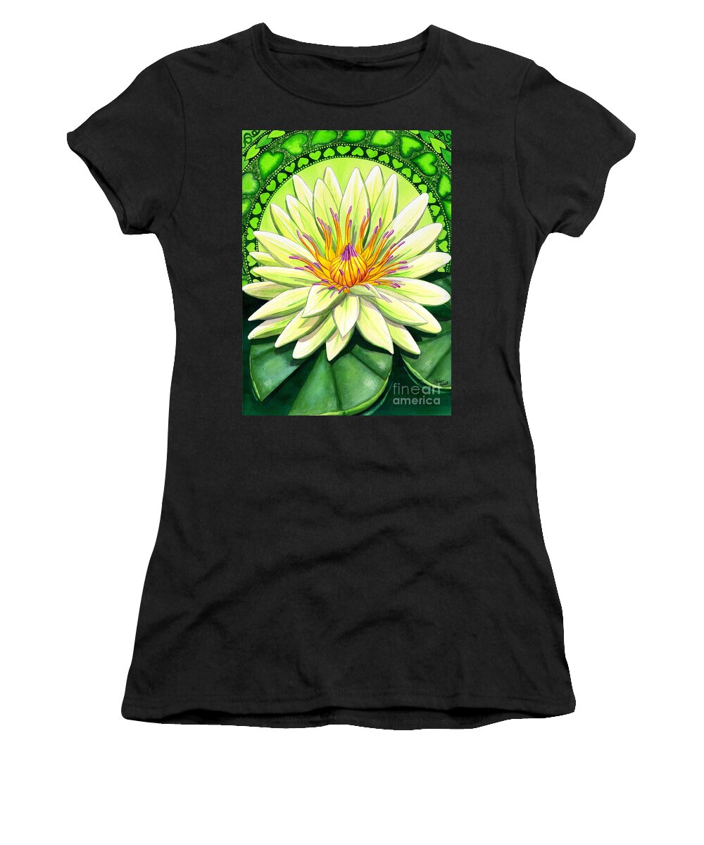 Heart Women's T-Shirt featuring the painting Heart Chakra by Catherine G McElroy