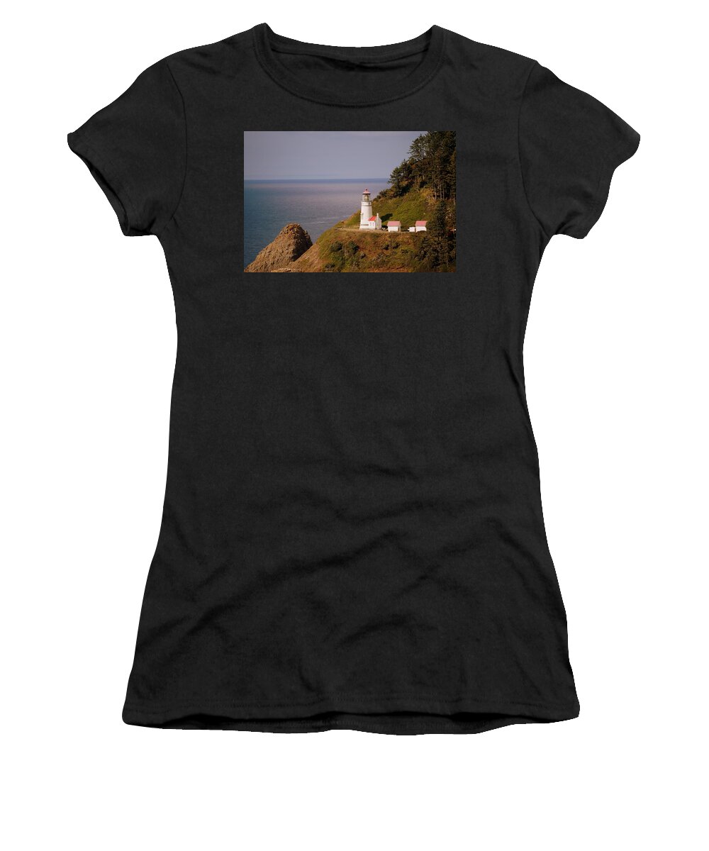Heceta Head Women's T-Shirt featuring the photograph Heceta Head II by Beth Collins