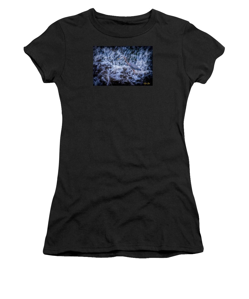 Minnesota Women's T-Shirt featuring the photograph Heron Falls by Rikk Flohr