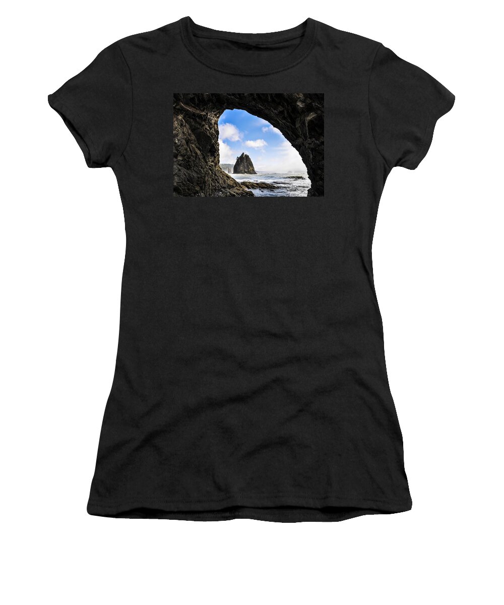 Scenic Women's T-Shirt featuring the photograph Hole in the Wall by Pelo Blanco Photo
