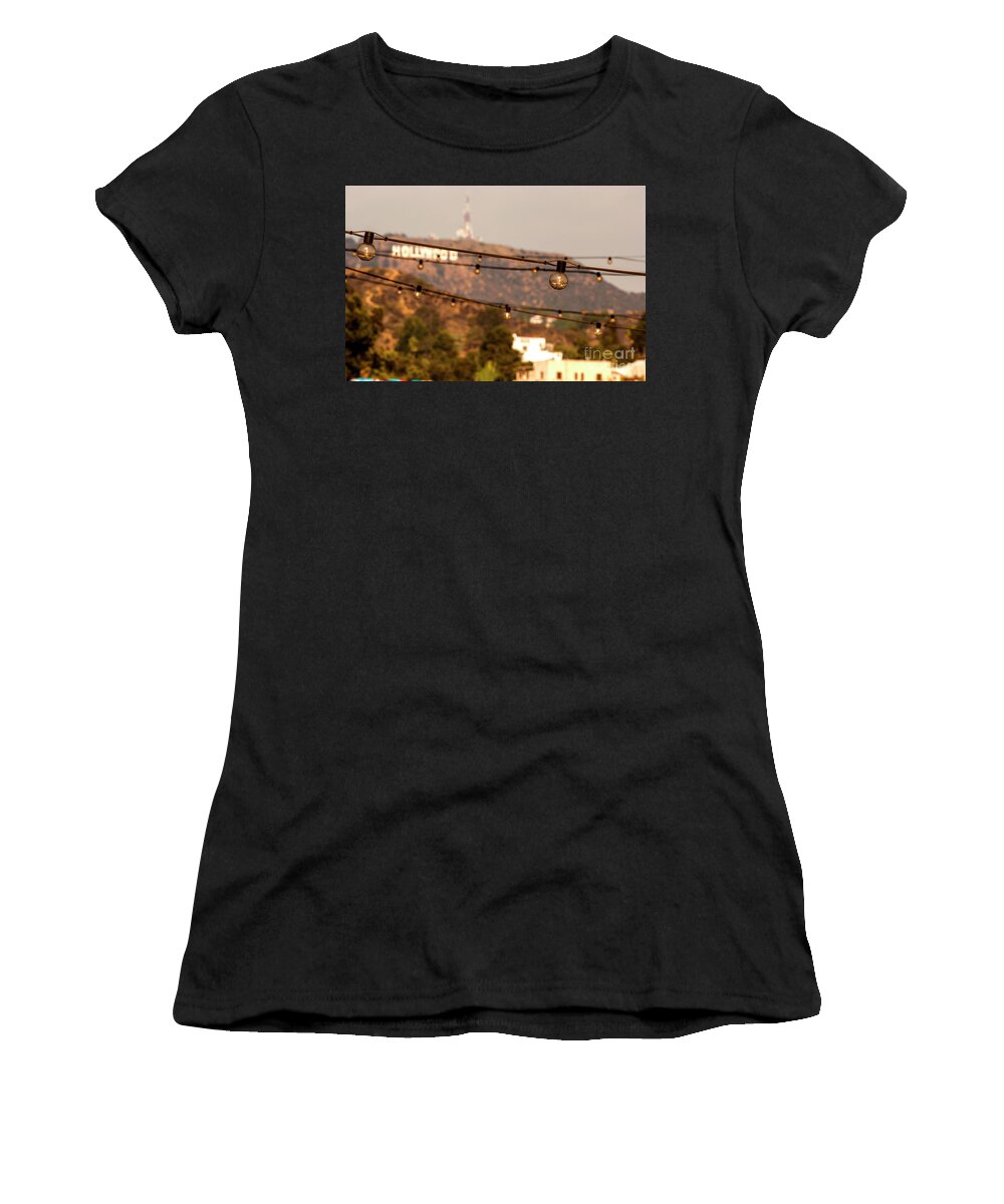 Hollywood Women's T-Shirt featuring the photograph Hollywood sign on the hill 5 by Micah May