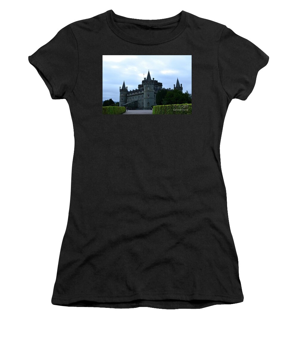 Inveraray Castle Women's T-Shirt featuring the photograph Home of Clan Campbell in Scotland by DejaVu Designs