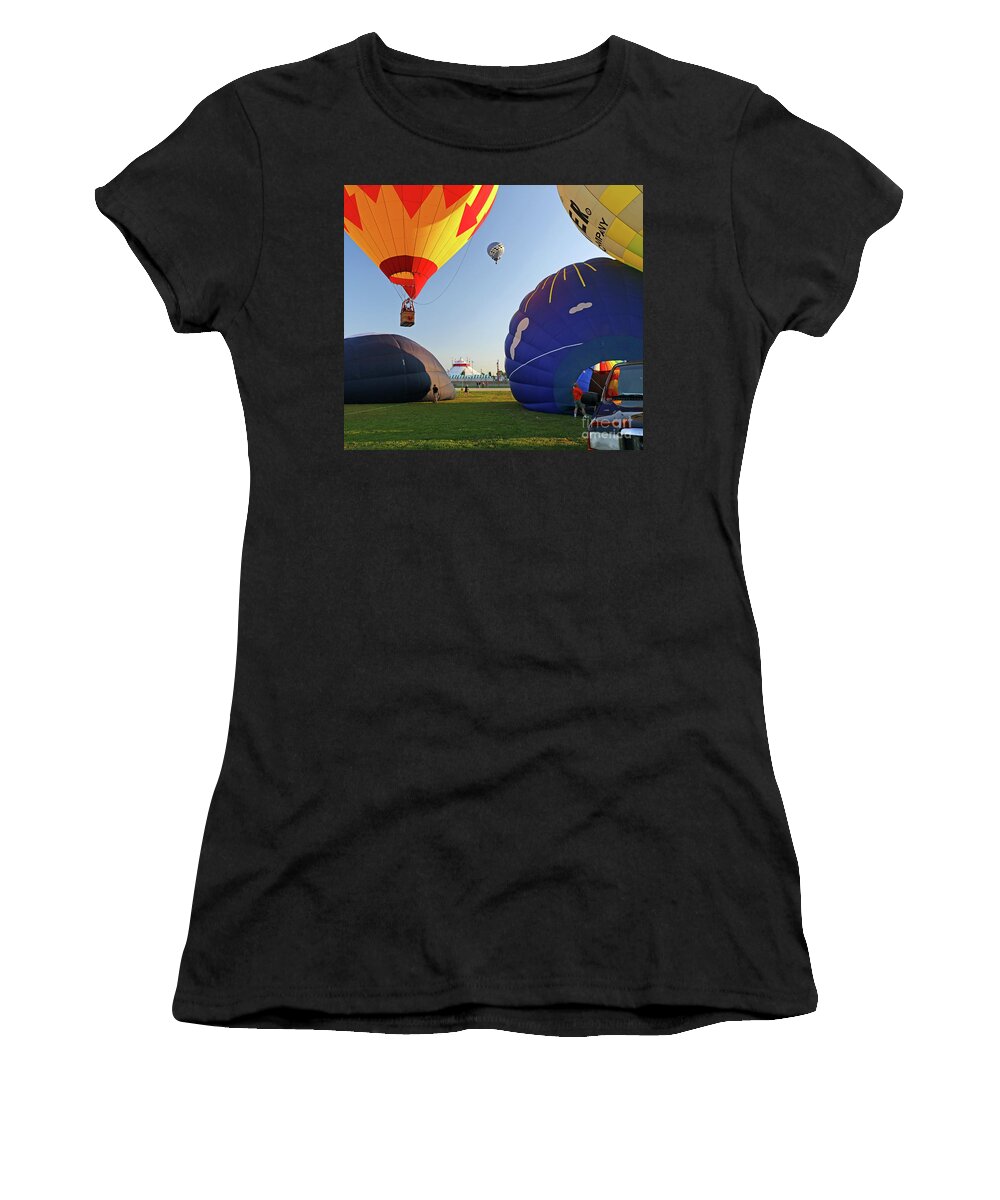 Balloon Women's T-Shirt featuring the photograph Hot Air At The State Fair 3 by Steve Gass