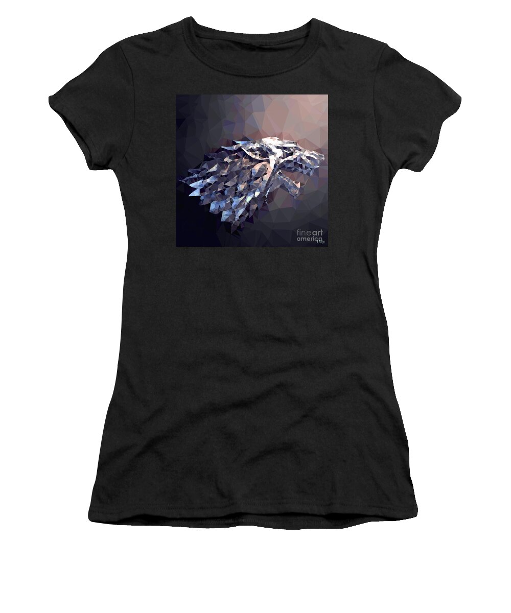 House Stark Women's T-Shirt featuring the digital art House Stark by HELGE Art Gallery