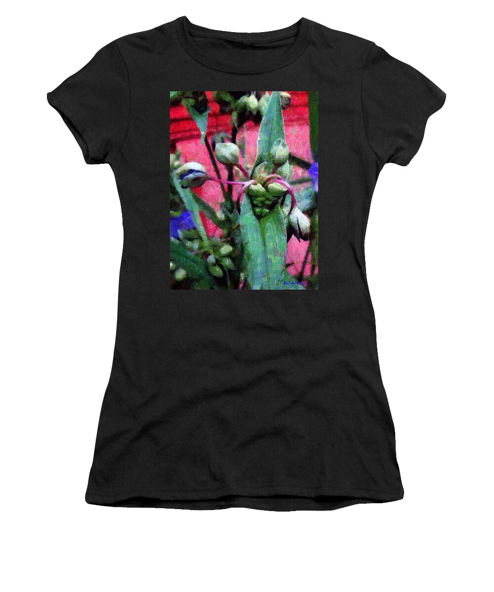 Blossoms Women's T-Shirt featuring the painting Hungry Mouths by RC DeWinter