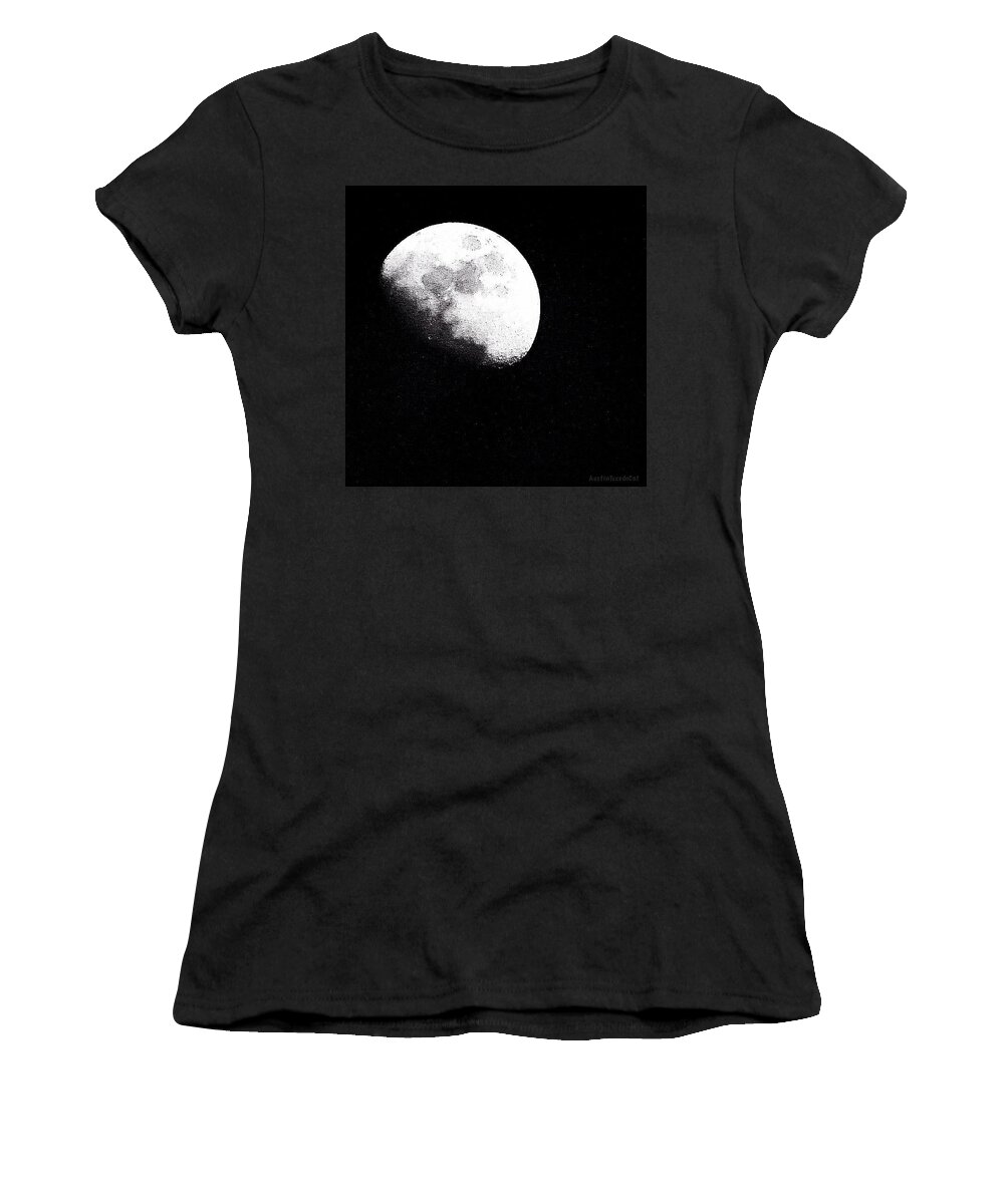 Magic Women's T-Shirt featuring the photograph I Am Crazy About This January #moon by Austin Tuxedo Cat