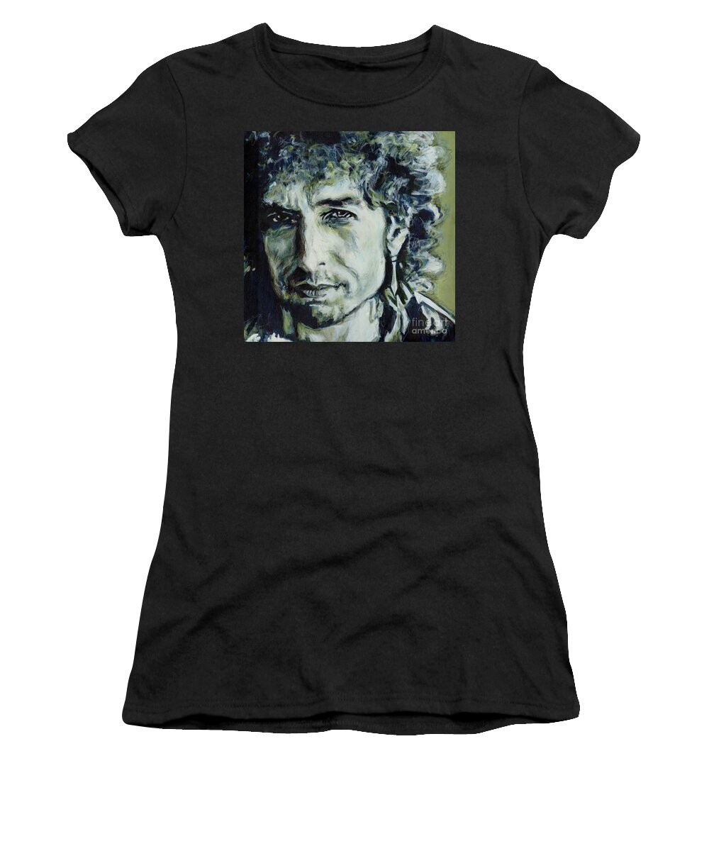 Bob Dylan Women's T-Shirt featuring the painting I Could Hold You For A Million Years. Bob Dylan by Tanya Filichkin