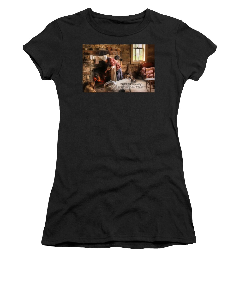 Laundry Women's T-Shirt featuring the photograph I Finished Your Laundry by Lori Deiter