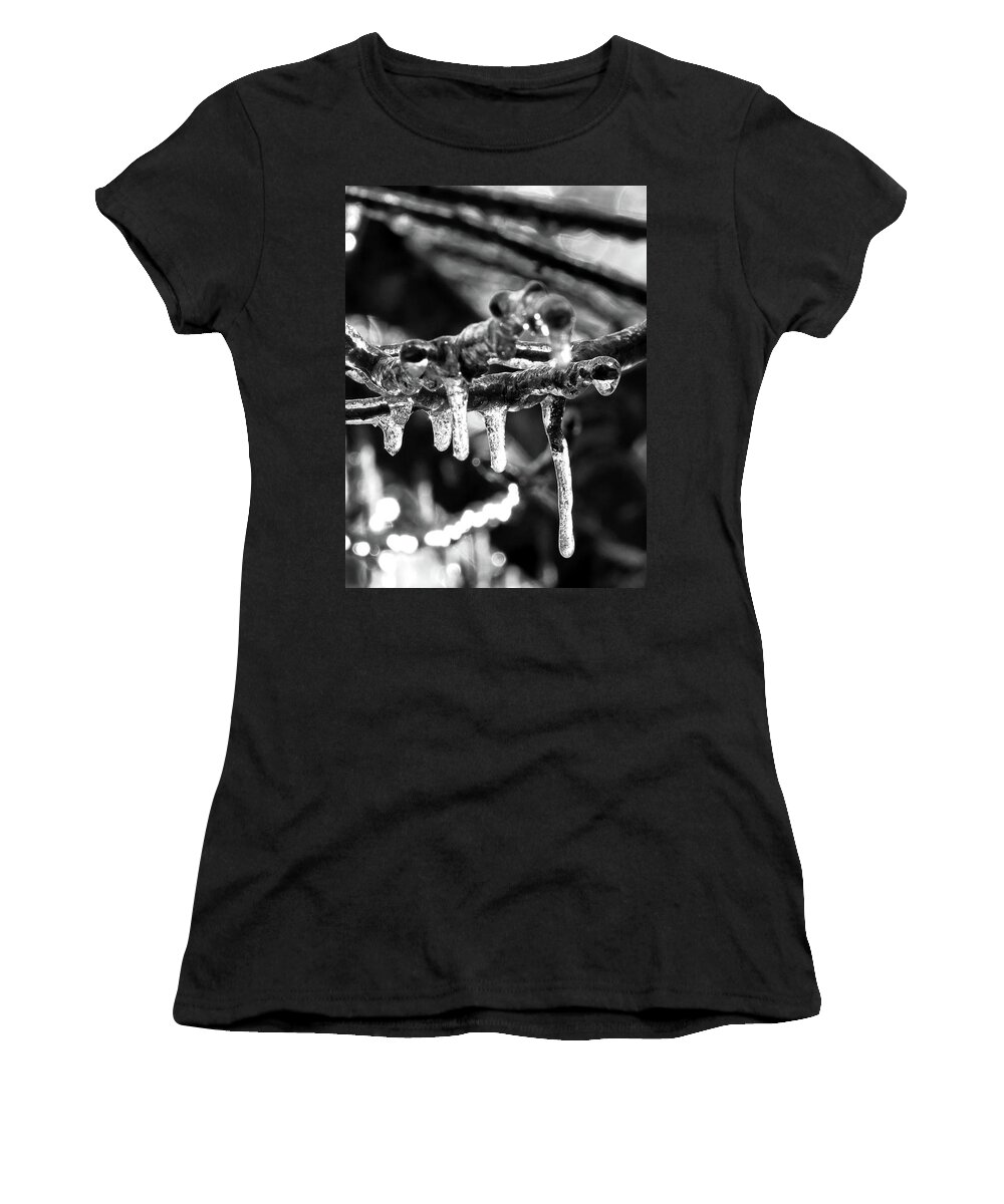 Icicles Women's T-Shirt featuring the digital art Ice, Ice Baby by Kathleen Illes