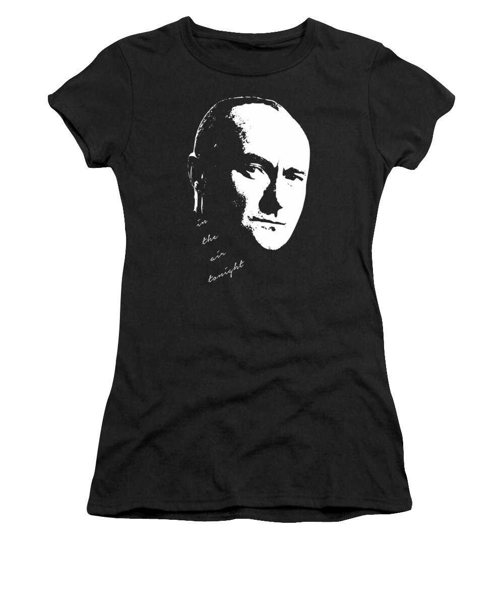 Phil Collins Women's T-Shirt featuring the digital art In The Air Tonight Pop Art by Filip Schpindel