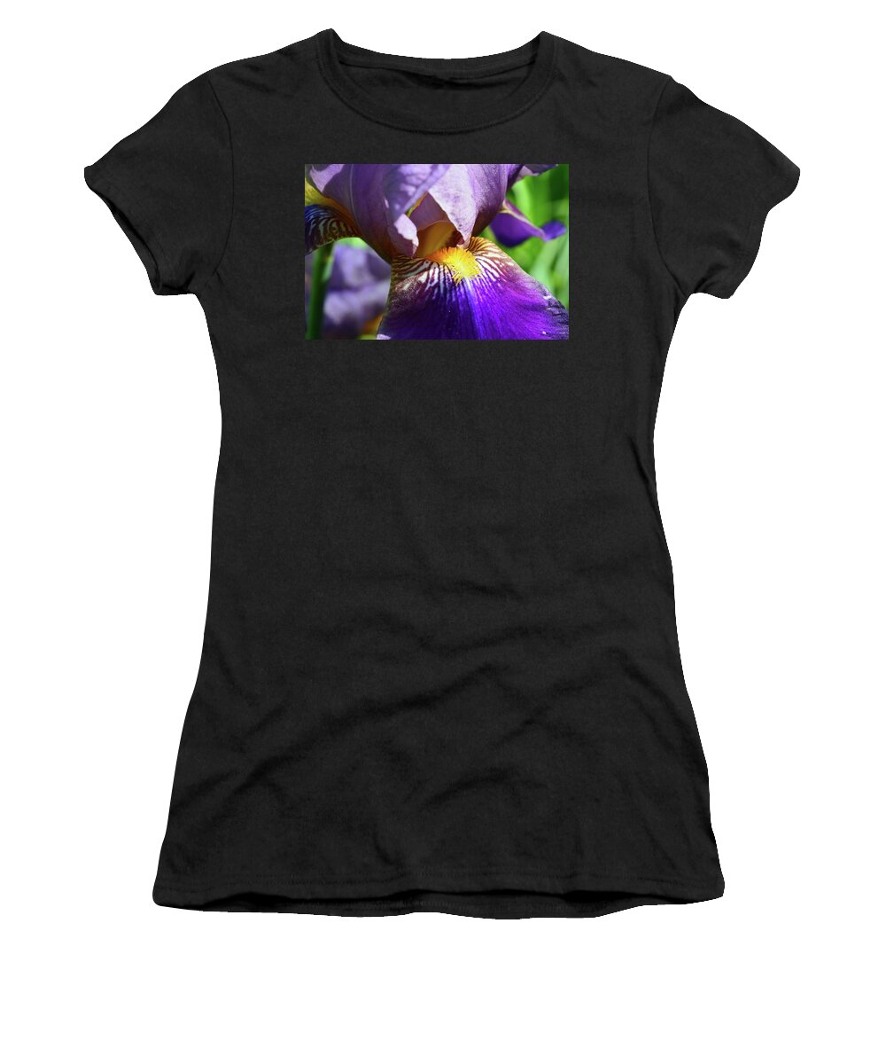 Abstract Women's T-Shirt featuring the photograph In The Purple Iris by Lyle Crump