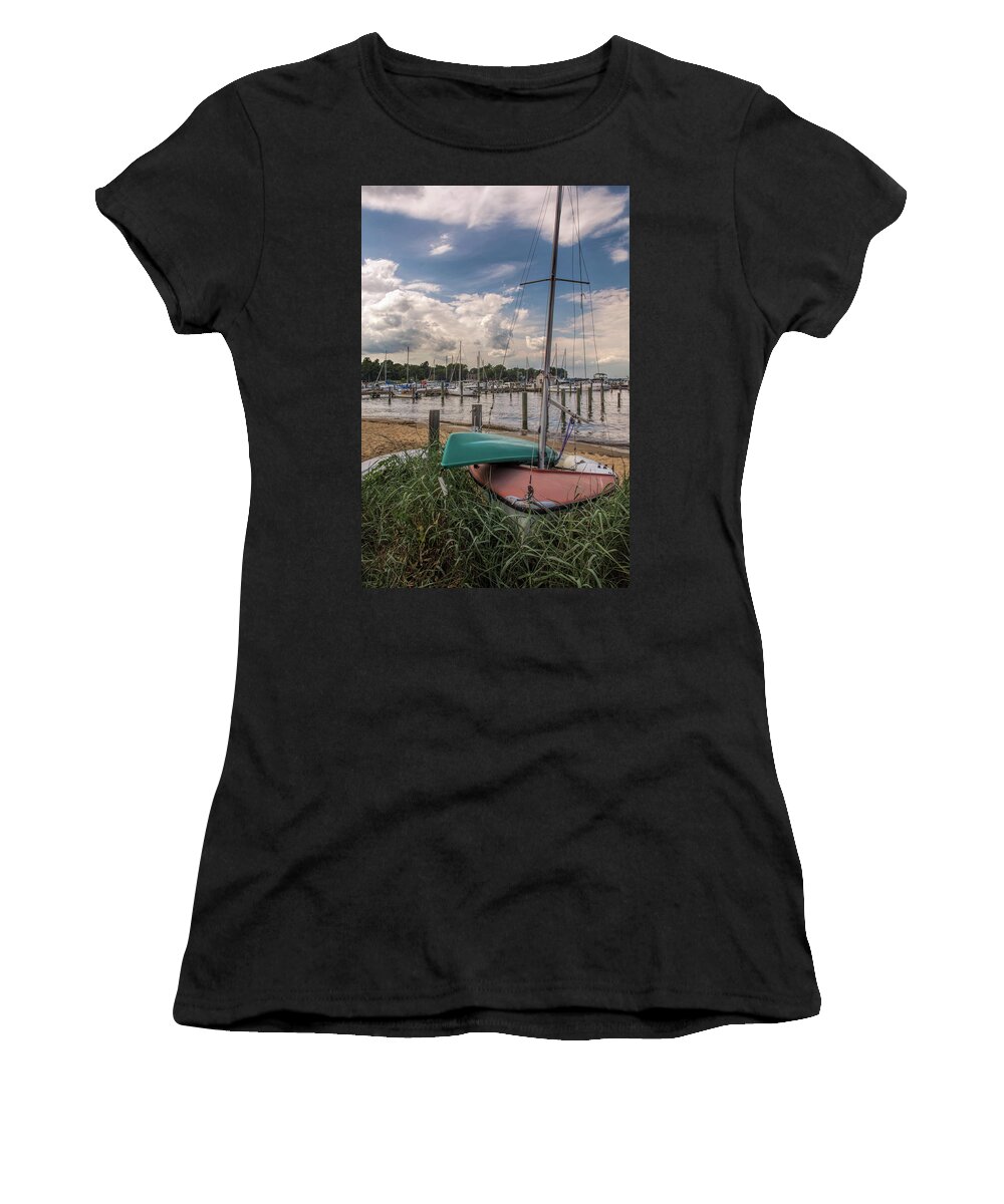 Beach Women's T-Shirt featuring the photograph In the weeds by Richard Macquade