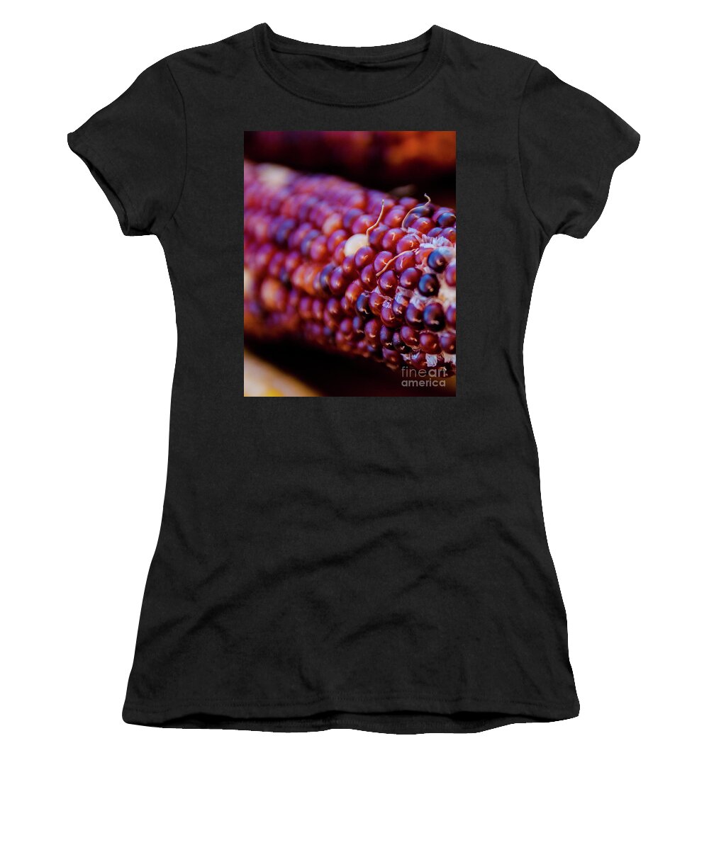 Corn Women's T-Shirt featuring the photograph Indian Corn 2 by Andrea Anderegg