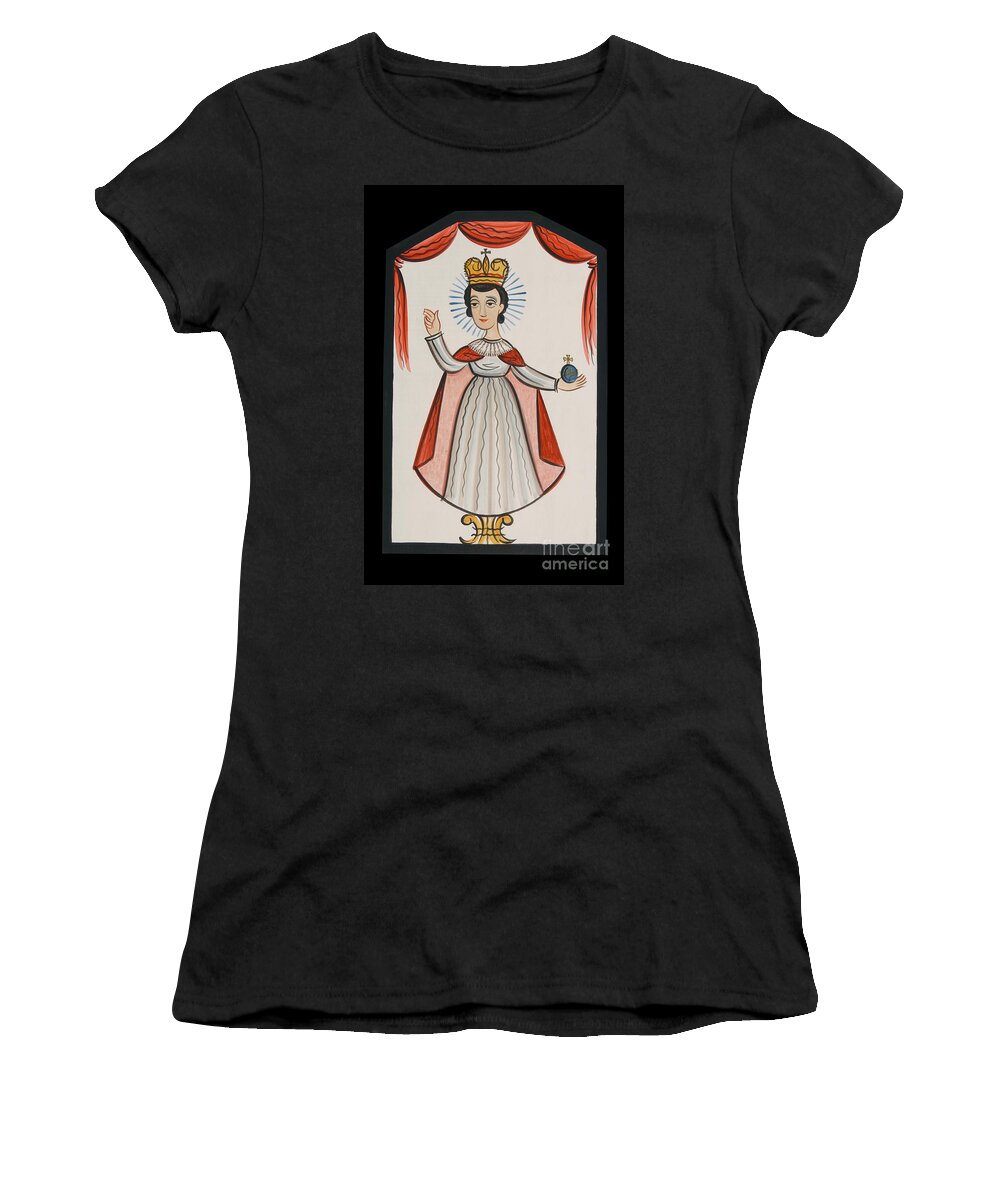 Infant Of Prague Women's T-Shirt featuring the painting Infant of Prague - AOIOP by Br Arturo Olivas OFS