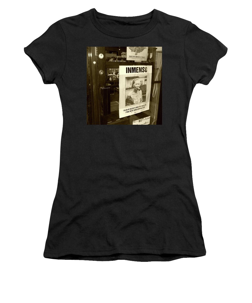 Cigar Women's T-Shirt featuring the photograph Inmenso Cohiba by Debbi Granruth