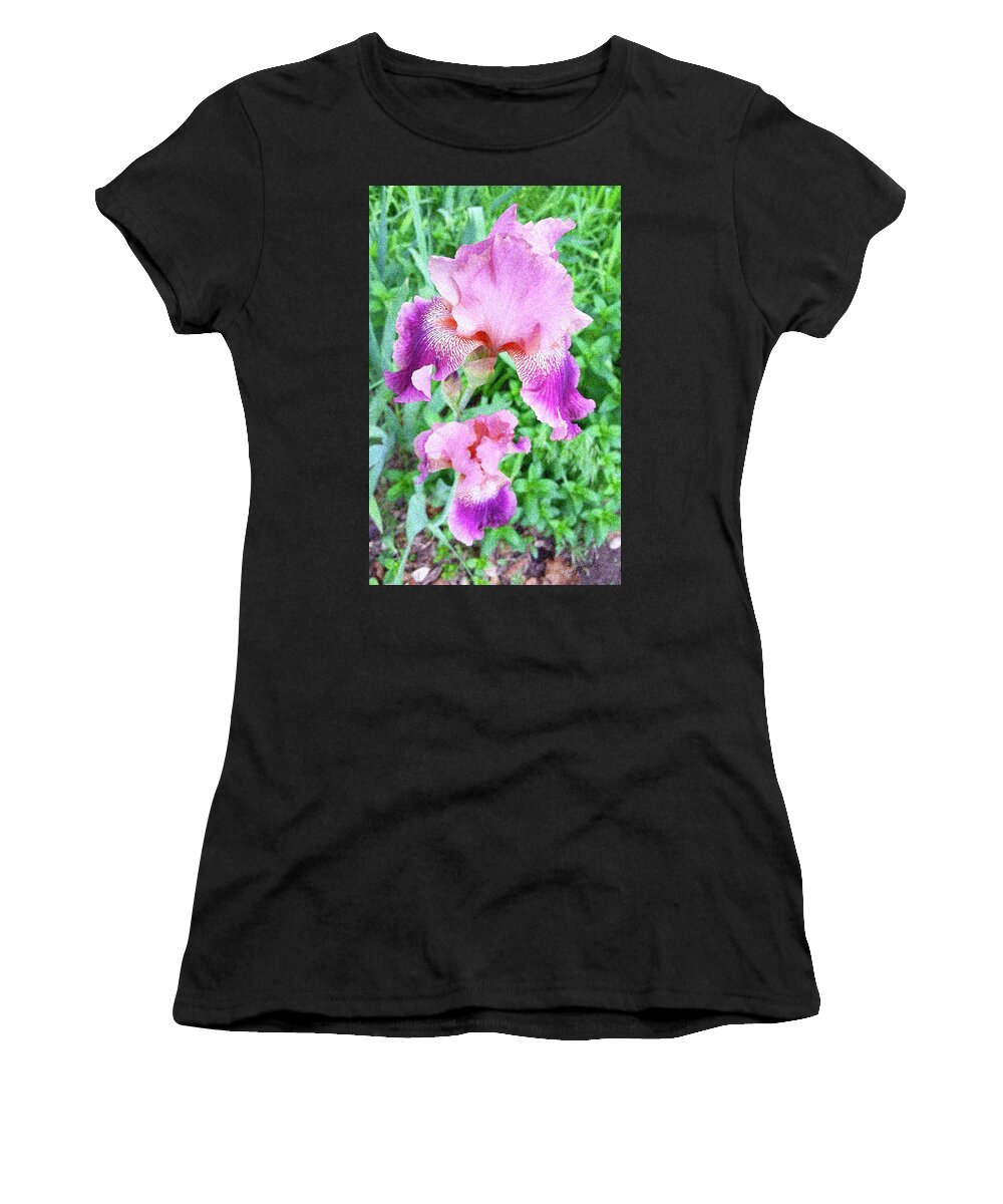 Iris Women's T-Shirt featuring the photograph Iris Flower Photograph I by Sipporah Art and Illustration