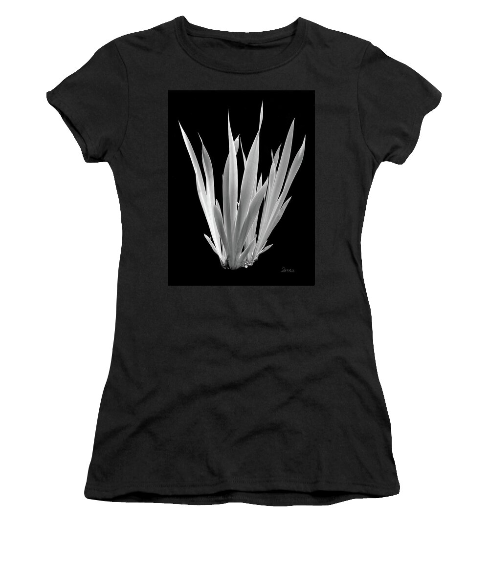 Black & White Women's T-Shirt featuring the photograph Iris Leaves by Frederic A Reinecke