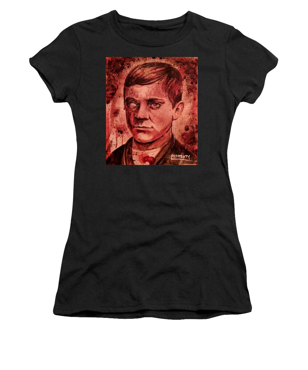 Ryan Almighty Women's T-Shirt featuring the painting JESSE POMEROY fresh blood by Ryan Almighty