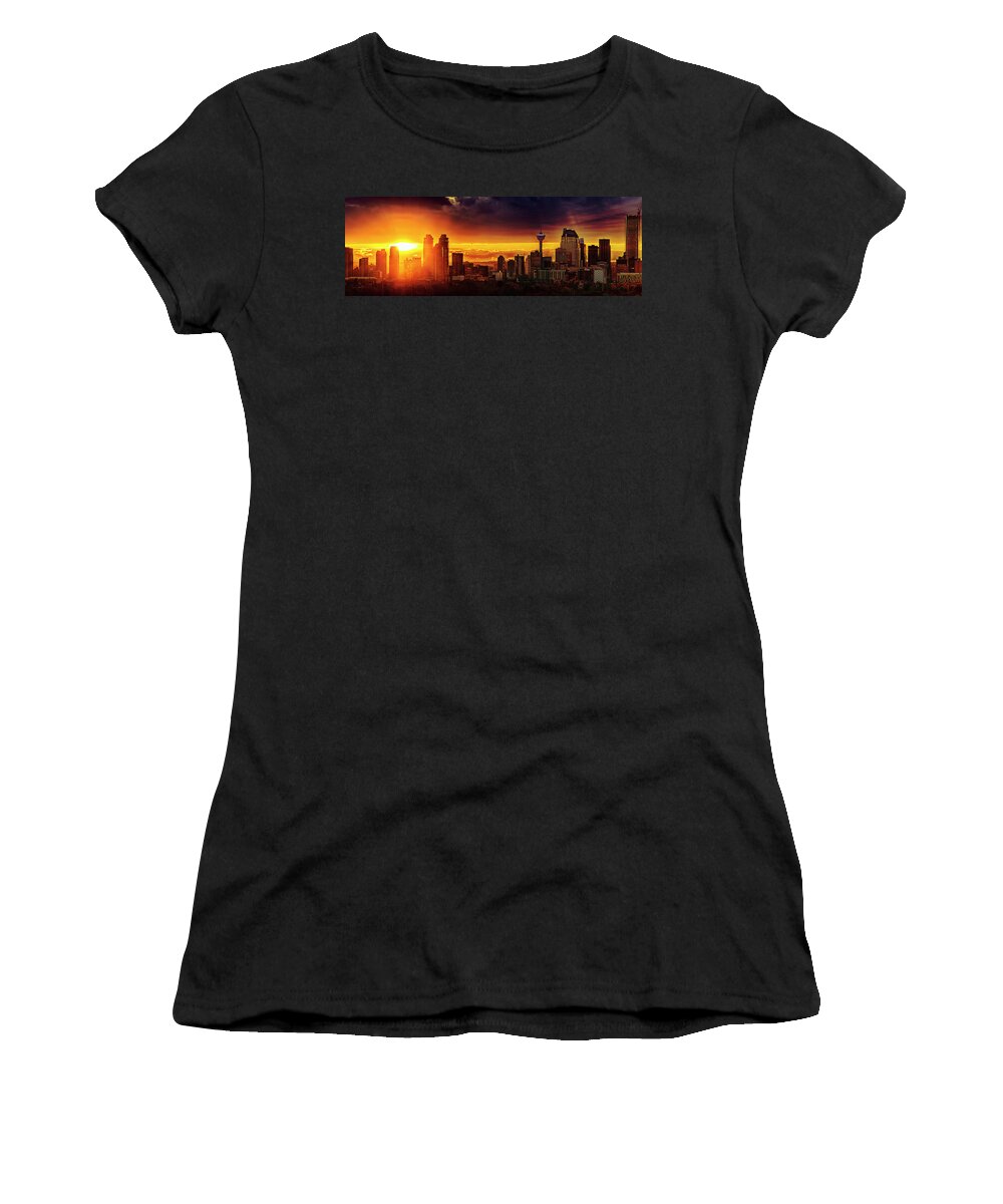 Calgary Women's T-Shirt featuring the photograph Jewel of the foothills by John Poon